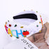 NVENF Teacher Headband for Women - Crystal Pearl Knotted Rhinestone Beaded FRI-YAY Top Knot Headband