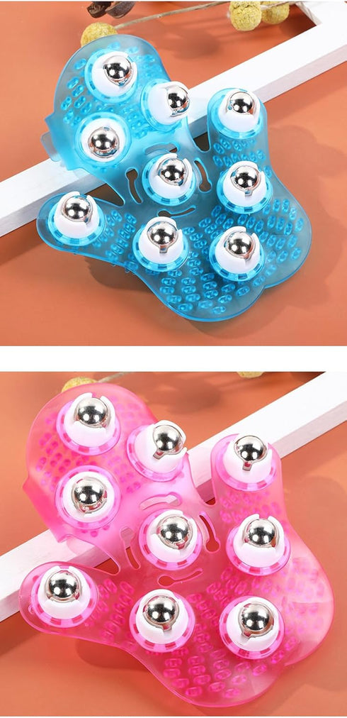 Toomett Handheld Massage Ball for Muscle Back Neck Joint Foot Shoulder Leg Pain Relief - Palm Shaped Massage Tool
