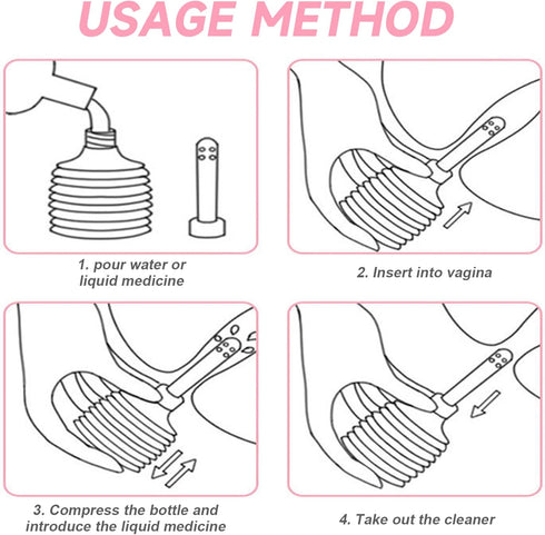 Wilafury 10Pcs 200ml Douche Bottles for Women, Disposable Vaginal & Anal Applicator, Eco-Friendly Flexible Cleaner