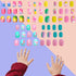 SIUSIO 120 Pcs Children Acrylic Fake Nails, Press on Pre-glue Full Cover Glitter Gradient Color, Kids Set