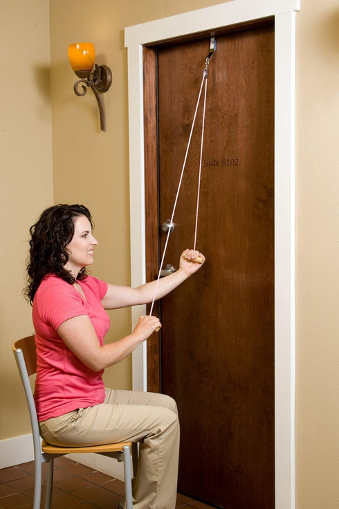 RangeMaster PinkPulley Cancer Care Shoulder Pulley, Aids in Recovery and Rehabilitation, Metal Bracket Included