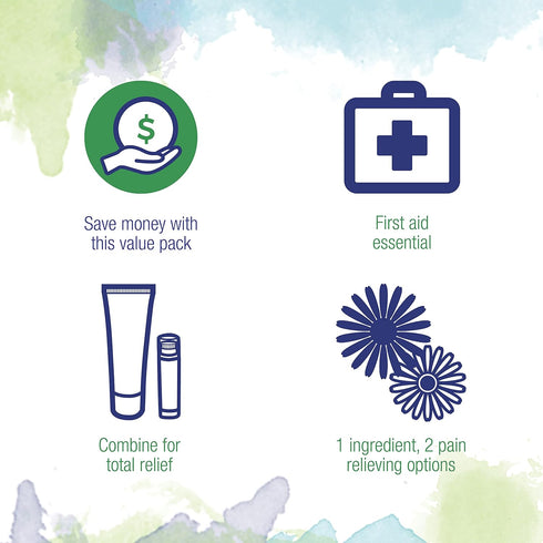 Boiron Arnicare Gel and Arnica 30c Value Pack for Pain Relief - 2.6 oz + 80 Pellet Tube