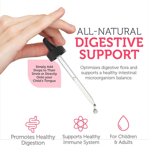 Zahler Kidophilus Liquid Drops Probiotics for Kids - 4 Fl Oz - Fruit Punch Flavored Probiotic Drops