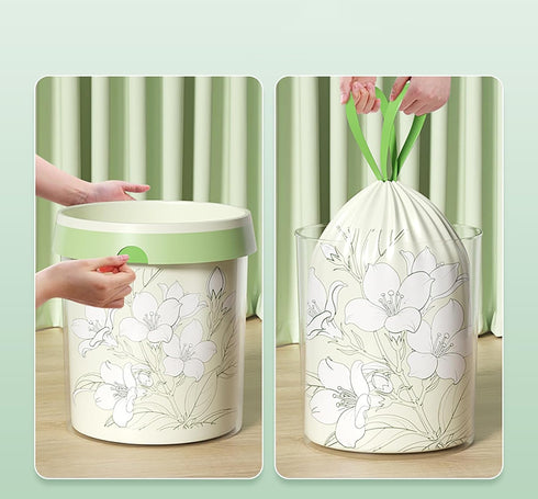 YIHUANYIFA 4 180pcs 180pcs) Gallon Trash Bags Drawstring Tear-Free Separated for Bathroom Office Home Bedroom Trash Can
