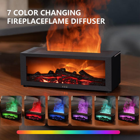 Liexopr fire Place Aroma Diffuser,Essential Oil Diffuser Flame Fireplace Aroma Diffuser, fire Place Diffuser Fireplace