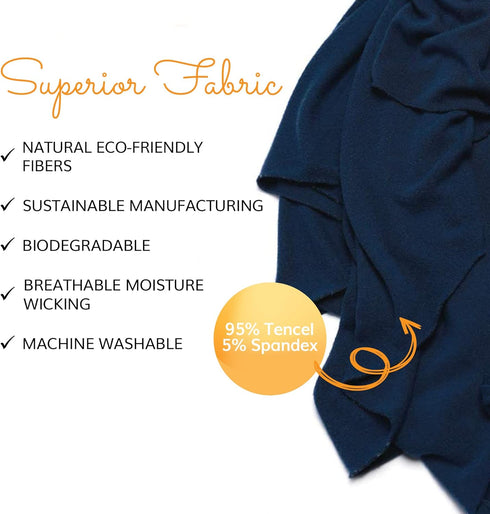 Happyluxe Escape Sleep Mask, Buttery Soft Eye Mask for Sleeping, Machine Washable, Navy Blue