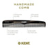 Kent 9T Black Graphite Detangler Comb, Fine Tooth and Wide Tooth, Large Handmade Dressing Comb, Made in England