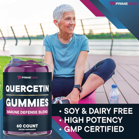 Quercetin + Zinc + Vitamin C 1000mg Gummies with Elderberry, Vegan Immune Support Gummy Booster for Kids Adults (2