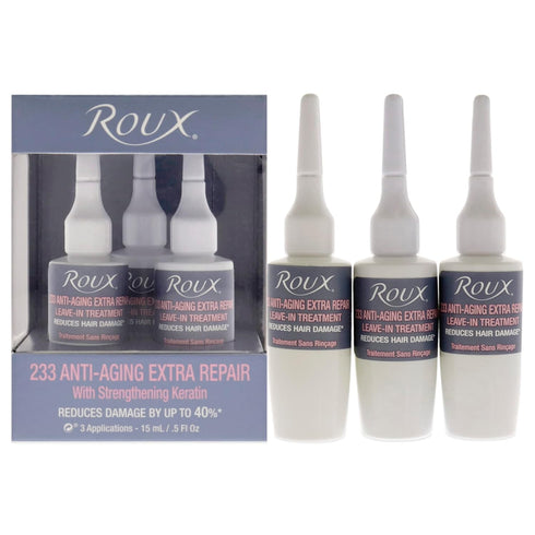 Roux 233 Anti-Aging Extra Repair - Leave In Treatment with Strengthening Keratin, 3 Applications