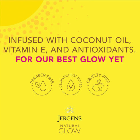 Jergens Natural Glow Sunless Tanning Lotion, Daily Moisturizer, Fair to Medium Skin Tone, 7.5 Ounce