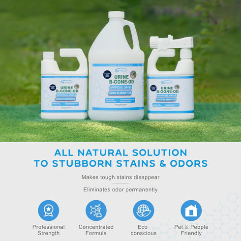URINE-B-GONE-OD | Turf, Patio & Outdoor Urine Enzyme Odor Eliminator - 32 oz with Hose Connect Sprayer