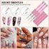 SAVILAND 6pcs Nail Art Liner Brushes Set, Gel Polish Painting Brushes with Crushed Diamond Handle for Nail Art Design
