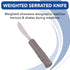 Sammons Preston Weighted Knife with Serrations, 8 oz. Additional Weight, 1" Diameter Handle, 4.5" Long