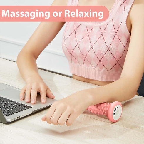 BESKAR Foot Massage Roller for Plantar Fasciitis Relief, Foot Reflexology Tool for Deep Tissue Massage, Heel Pain Relief