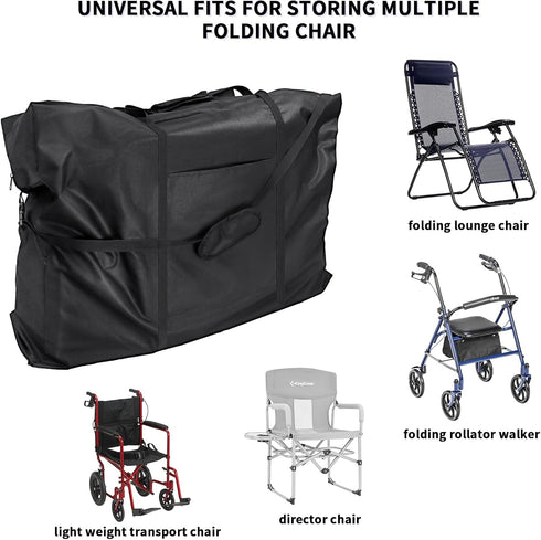 2 (39" Lx16 Wx32 Rollator Travel Bag with Medical Equipment Luggage Tag - Waterproof Wheelchair Bag for Folding Walker