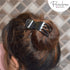 Parcelona French Simply Bear Paw Medium 3” Set of 2 Celluloid Hair Claw Clips for Women and Girls - Black-Tortoise Shell