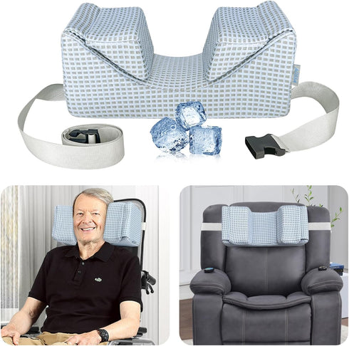 AOSSA Wheelchair Headrest for High Back Wheelchair & Recliner - Adjustable U