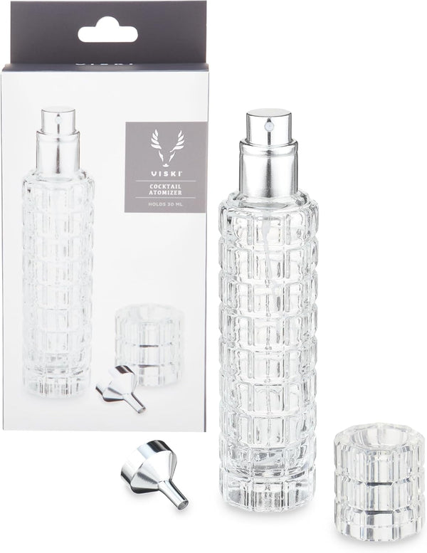 Viski Martini Atomizer, Perfect for Vermouth or Bitters, Travel Spray Bottle, Refillable Bar Sprayer, 30 ml