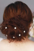 Kercisbeauty Bridal Hair Piece - Wedding Pearl Hair Pins with Rhinestones for Updos, Set of 6, Rose Gold