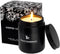 TranquilBliss Rose & Sandalwood Black Scented Candles for Men - 7.6oz Soy Wax
