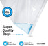 25 Large Plastic Bags with Zipper Top, 3 Gallon 16" x 18" Extra Large Storage Bags for Clothes and Travel