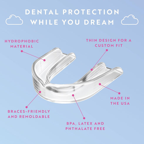 Protect The Crown Night Guard, 2 Pack Mouthguard for Teeth Grinding & Clenching (Clear)