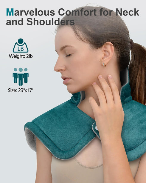 Heating Pad for Neck and Shoulder Pain Relief, Large 17x23inch Electric Heating Pad, 6 Heat Settings, Auto Shut Off,