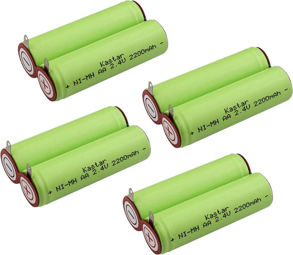 Kastar 4-Pack 2.4V 2200mAh Rechargeable Ni-MH Battery Replacement for 138-10334 & More