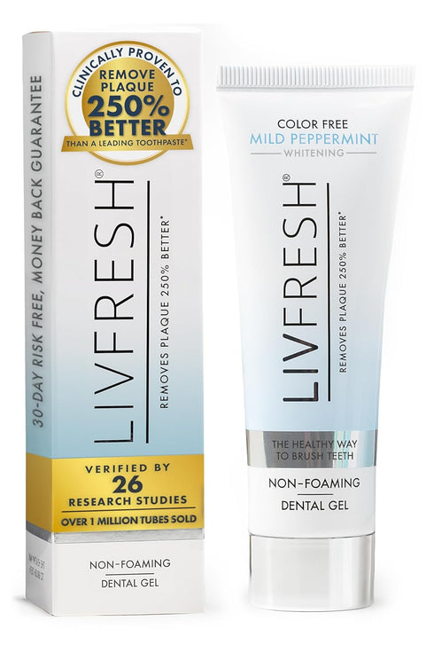 Toothpaste Gel, Clinically Proven to Remove Plaque 250% Better, Improves Gum Health, Mild Peppermint