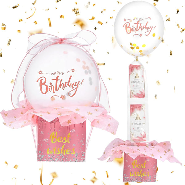 Telooco Birthday Money Pull Box, Funny Money Balloon Box for Cash Gift Birthday