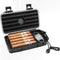 Flauno Travel Cigar Humidor Case, Portable Cigar Box with Humidifier Disc & Cigar Cutter, Waterproof and Crushproof