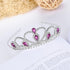 Lovelyshop Colorful Gems Silver Rhinestone Tiara for Little Kid, Big Kid, Prom Birthday Princess Crown