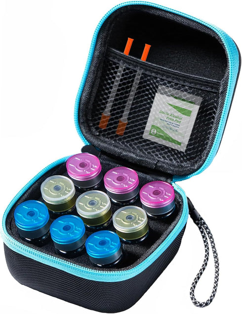 Leoriaie 9-Slots Insulin Fridge Holder Storage Case Insulin Vial Protector Holder Insulin Cooler