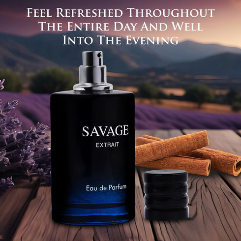 Savage Extrait Eau De Parfum for Men - 100ml Cologne with Grapefruit, Lavender & Rich Wood Notes