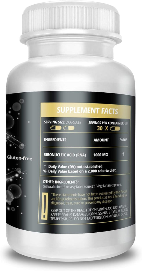 ACTIF RNA Extra Strength 1000 Mg Supplement, Memory and Immune Support, 60 Capsules