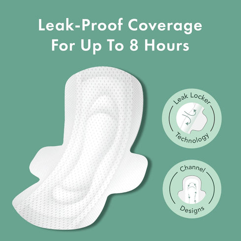Rael Feminine Care, Period Essential for Women - Organic Cotton Cover Regular & Overnight Pads for Women, Regular Panty