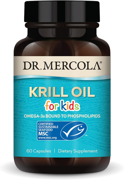 Dr. Mercola Krill Oil for Kids, 320 mg, 60 Capsules, Non-GMO & Gluten-Free