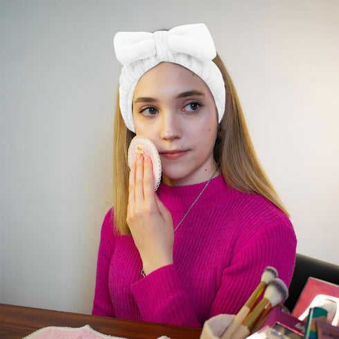 Ondder 8 Pcs Terry Cloth Spa Headband Set | Cute Makeup Headbands for Women | Face Wash and Skincare