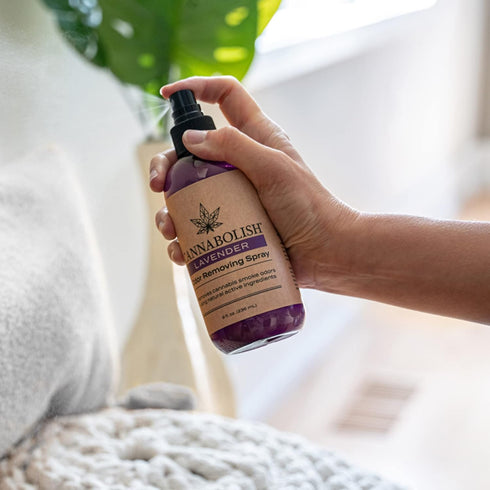 Cannabolish Lavender Smoke Odor Eliminator Spray and Air Freshener, 8 fl oz - Natural Ingredients