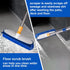 ITTAHO Floor Scrub Brush, 2 in 1 Deck Cleaning Brush with Long Handle for Tile, Deck, Patio, Garage, Bathroom