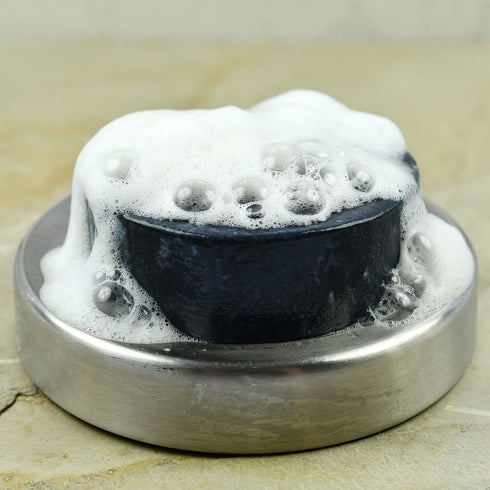 Slap Shot Hockey Puck Soap - 4oz Bar of Odor Fighting Activated Charcoal Soap in Retro Gift Tin