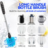 Holikme 6 Pack Bottle Brush Set, 14" Long Handle Stainless Steel Bottle Cleaner Brush, 3 Straw Brushes, 3-in-1 Bottle Cleaning Brush for Water Bottle, Baby Bottle, Straws Blue by Holikme
