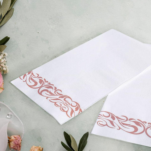 Vplus 400 Pack Paper Napkins Guest Towels Disposable Premium Quality 3-ply Dinner Napkins Disposable Soft, Absorbent, Party Napkins Wedding Napkins for Kitchen, Parties, Dinners or Events(rose gold) by Vplus