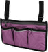 Wheelchair Bag, Armrest Accessories for Wheelchair Side Hanging Storage Tote, Organizer for Seniors, Purple