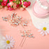 Yeshone 5 Pieces Wedding Hair Comb, Bridal Hair Pins Crystal Pearl Hair Accessories for Women (Rose Gold, Classic Style)