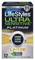 Lifestyles Ultra Sensitive Platinum Large Latex Condom