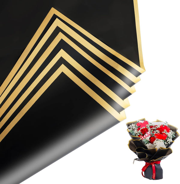 Duyasurs 20 Sheets Flower Wrapping Paper, Waterproof Bouquet Wrapping Paper for Wedding Birthday Gifts