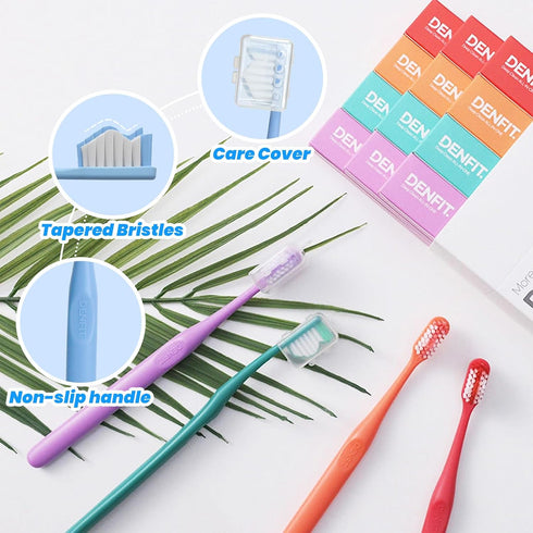 Pack (24 Extra Soft Toothbrush with Cover Sensitive Teeth Soft Toothbrush for Kids & Adults for Sensitive Teeth