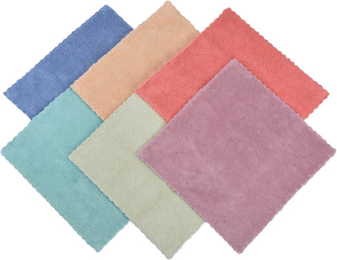 Microfiber Rags Bulk, Multi-Functional Reusable Kitchen Wipes, Absorbent Dish Cloths in 6 Colors