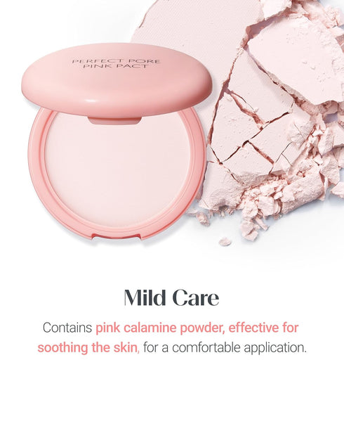 THESAEM Saemmul Perfect Pore Pink Pact - Makeup Finishing Pressed Powder for Sebum Control and Pore Minimization